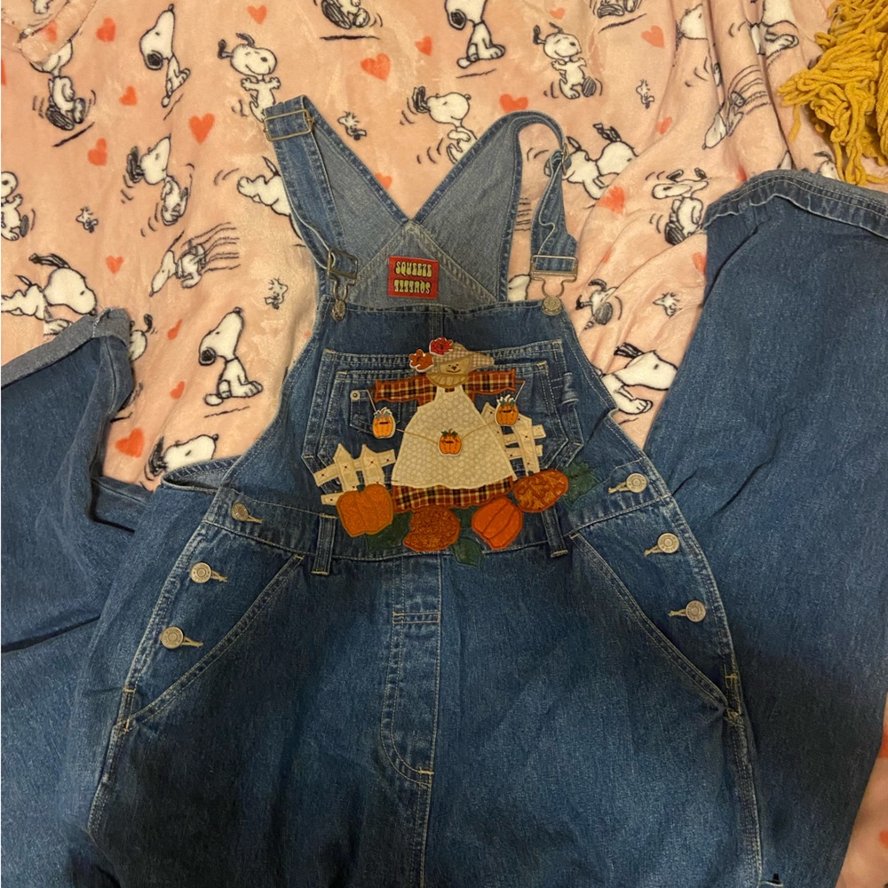 Fall scarecrow overalls 🎃🍁